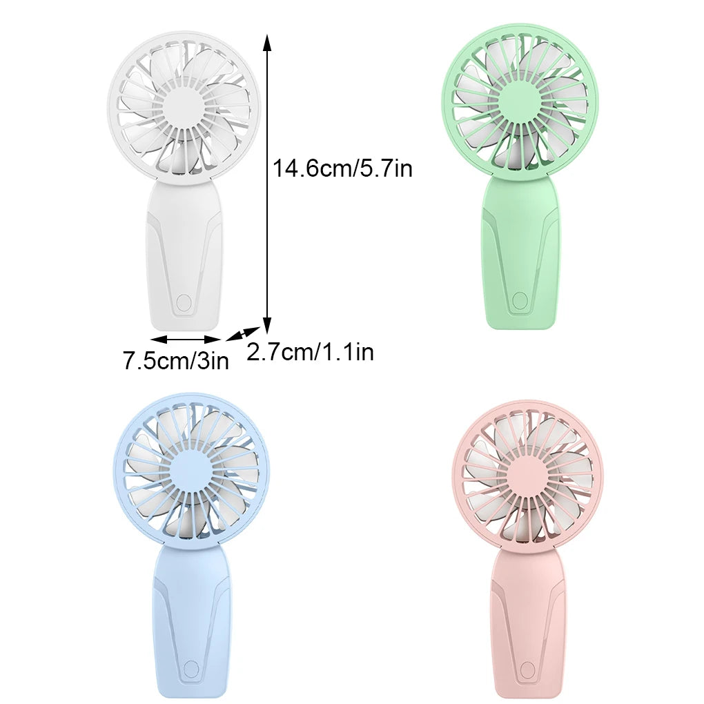 Mini Ventilador Portátil de Mano ABS Ligero Recargable USB con Diseño Bonito para Enfriamiento Rápido en Movimiento Ventilador de Bolsillo