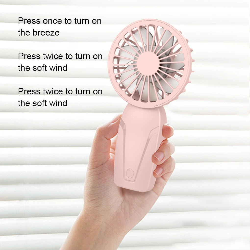Mini Ventilador Portátil de Mano ABS Ligero Recargable USB con Diseño Bonito para Enfriamiento Rápido en Movimiento Ventilador de Bolsillo