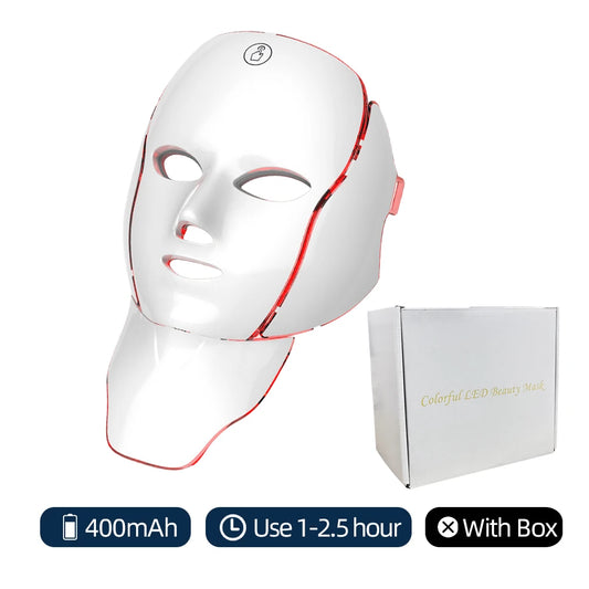 Mascarilla facial LED con cuello