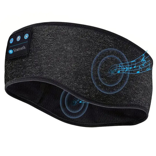 Auriculares inalámbricos Bluetooth para dormir, diadema deportiva, banda para el sudor, auriculares para dormir, máscara de ojos elástica suave para música