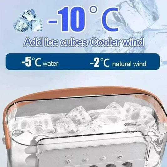Nuevo Ventilador 3 en 1 Aire Acondicionado Mini Enfriador de Aire LED Luz Nocturna Humidificador Portátil Ajustable para Oficina y Hogar